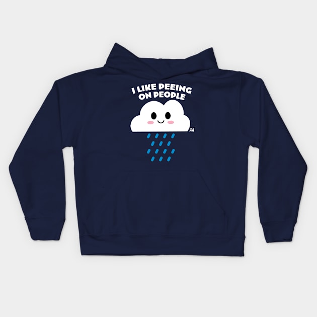 PEEING ON PEOPLE Kids Hoodie by toddgoldmanart